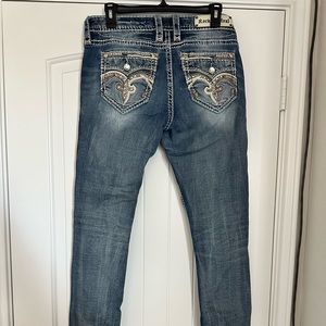 2 pairs of Rock rival pants 30w straight & 29w skinny, shoes both size nine